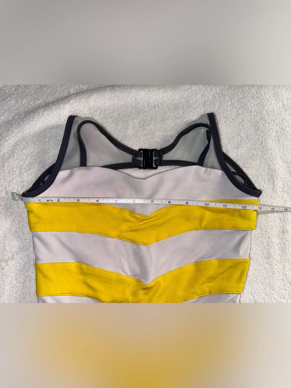 Girls‎ Yellow & Black Dance Unitard with Chevron Bodice